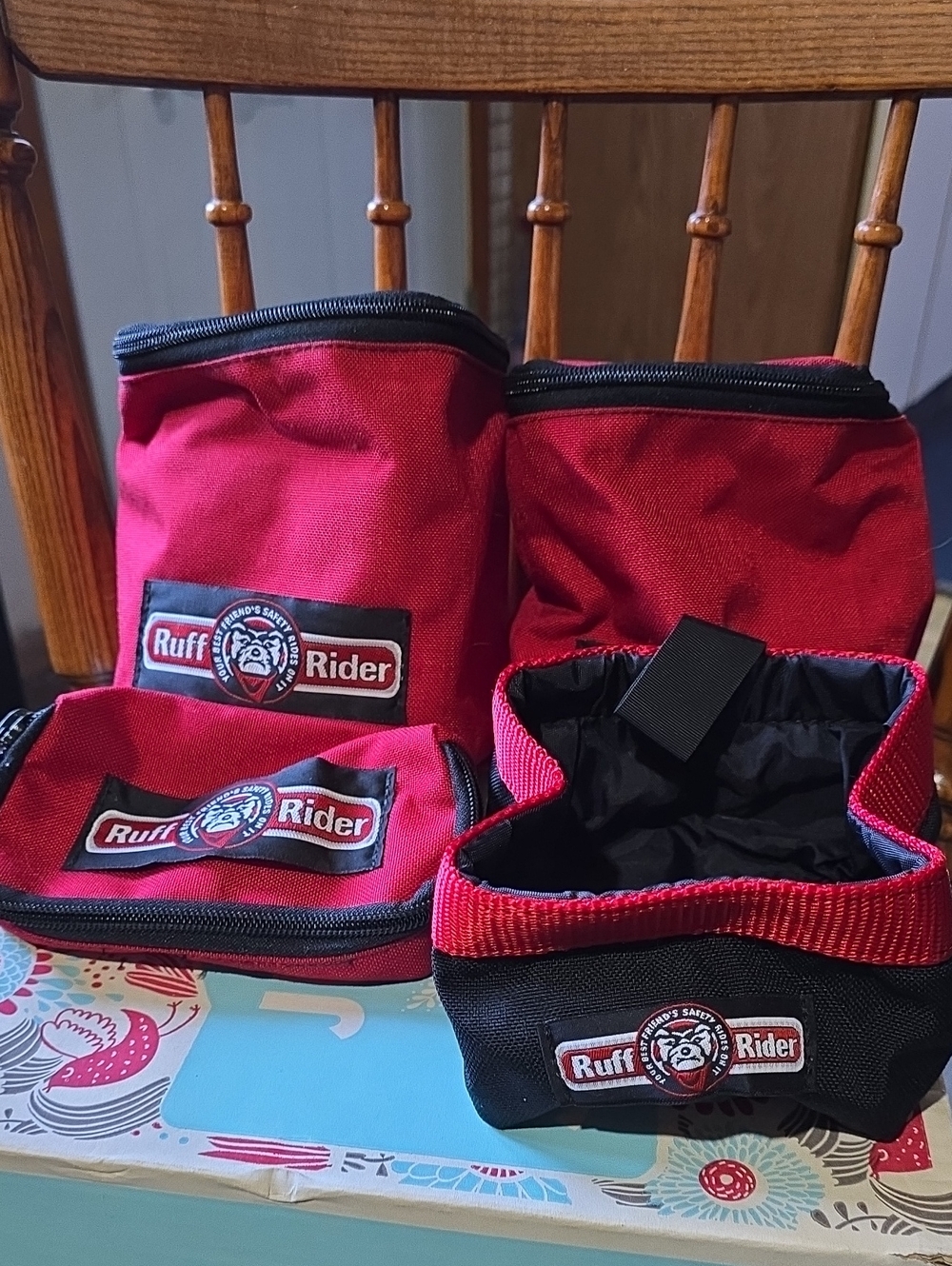 Ruff Rider Red Travel Pouch Set